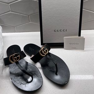 Gucci Marmont sandals womens 40.5 black